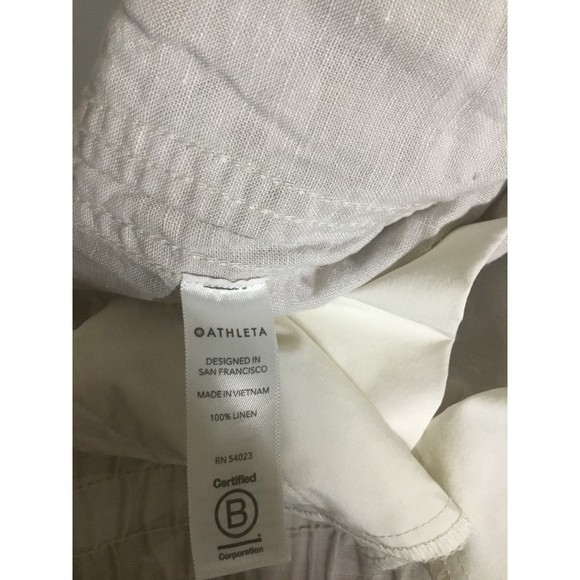 Athleta Cabo Tide 100% Linen Jogger Size 8 NWOT - Picture 7 of 9